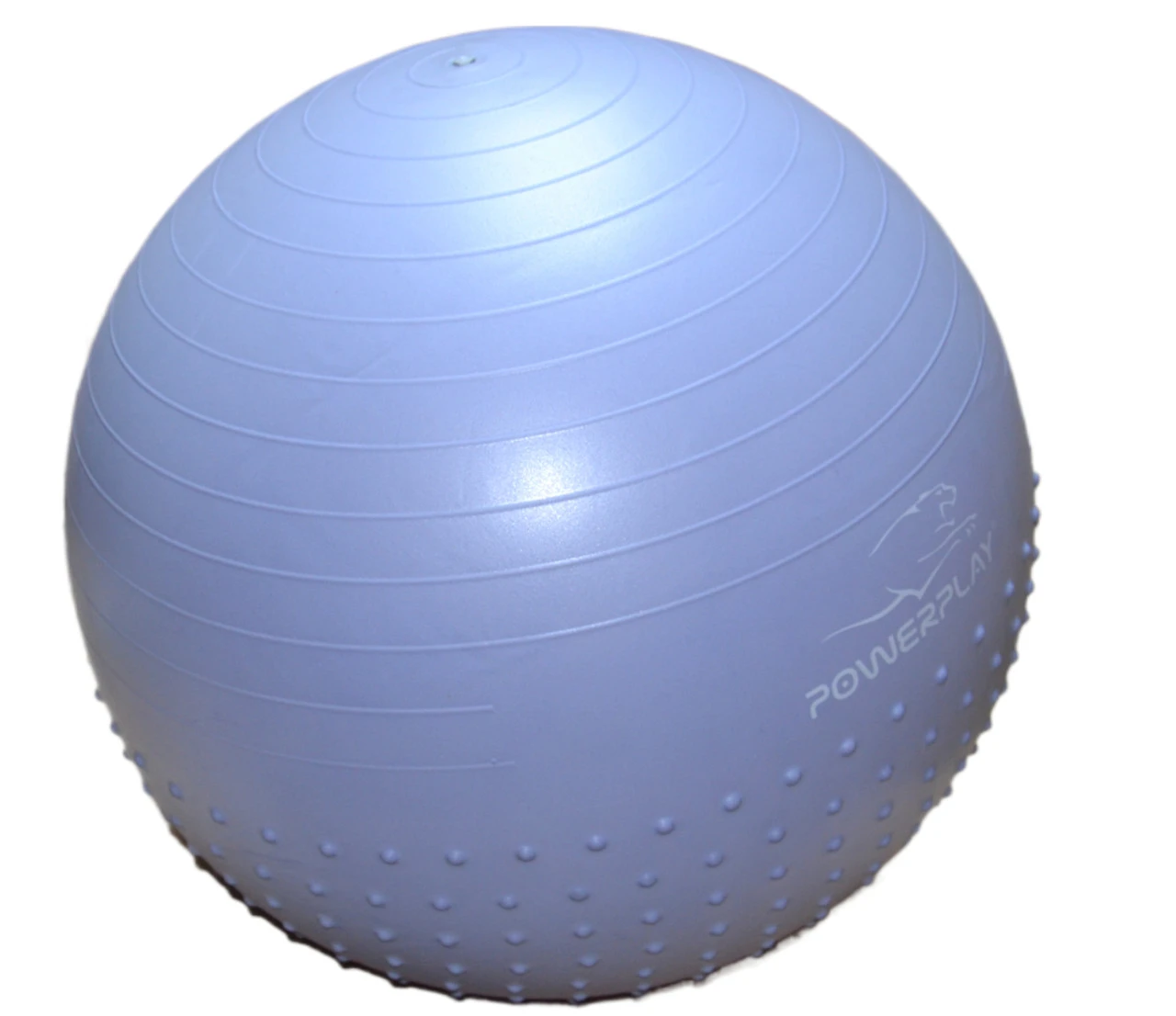 М'яч для фітнесу (фітбол) напівмасажний PowerPlay 4003 Ø75 cm Gymball Sky Blue + помпа — фото 7