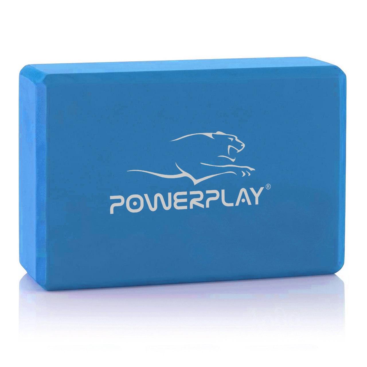 Блоки для йоги 2 шт. (пара) PowerPlay 4006 Yoga Brick EVA Сині — фото 2