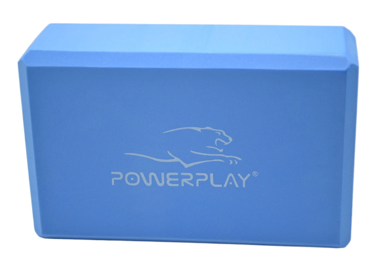 Блоки для йоги 2 шт. (пара) PowerPlay 4006 Yoga Brick EVA Сині — фото 3