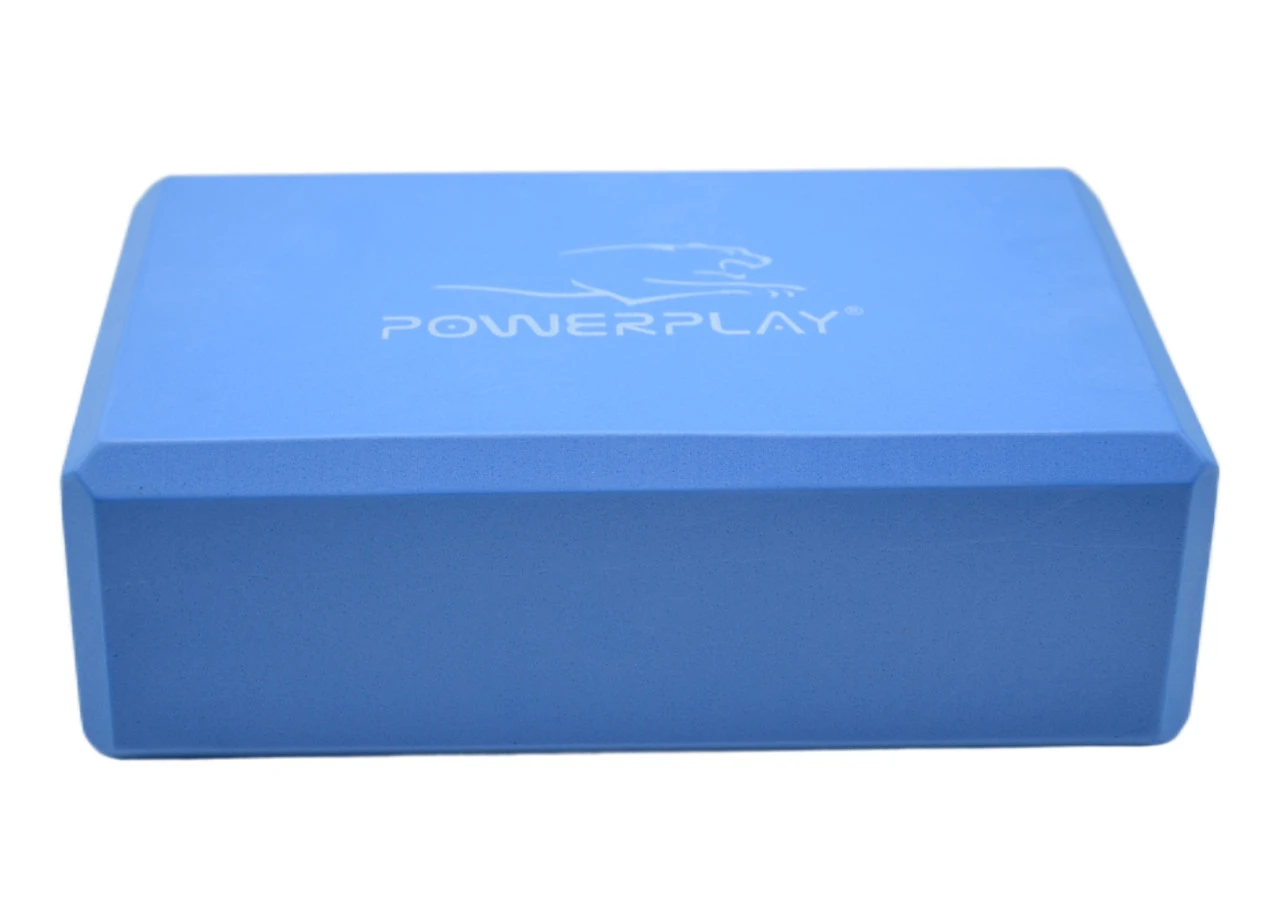 Блоки для йоги 2 шт. (пара) PowerPlay 4006 Yoga Brick EVA Сині — фото 4