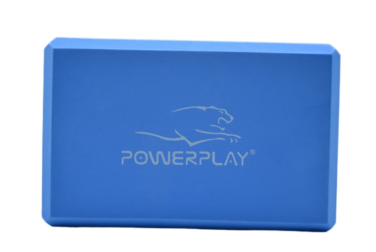 Блоки для йоги 2 шт. (пара) PowerPlay 4006 Yoga Brick EVA Сині — фото 5