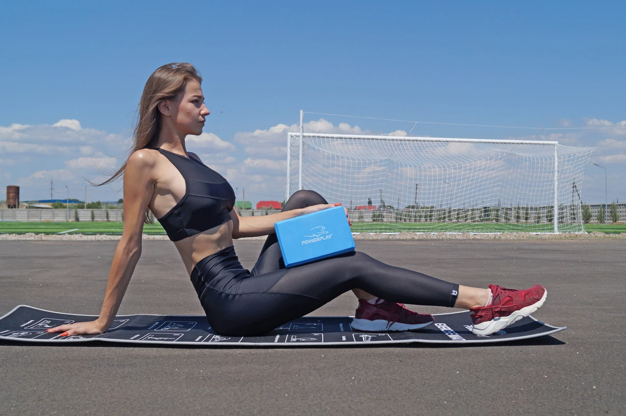 Блок для йоги PowerPlay 4006 Yoga Brick Синій — фото 5
