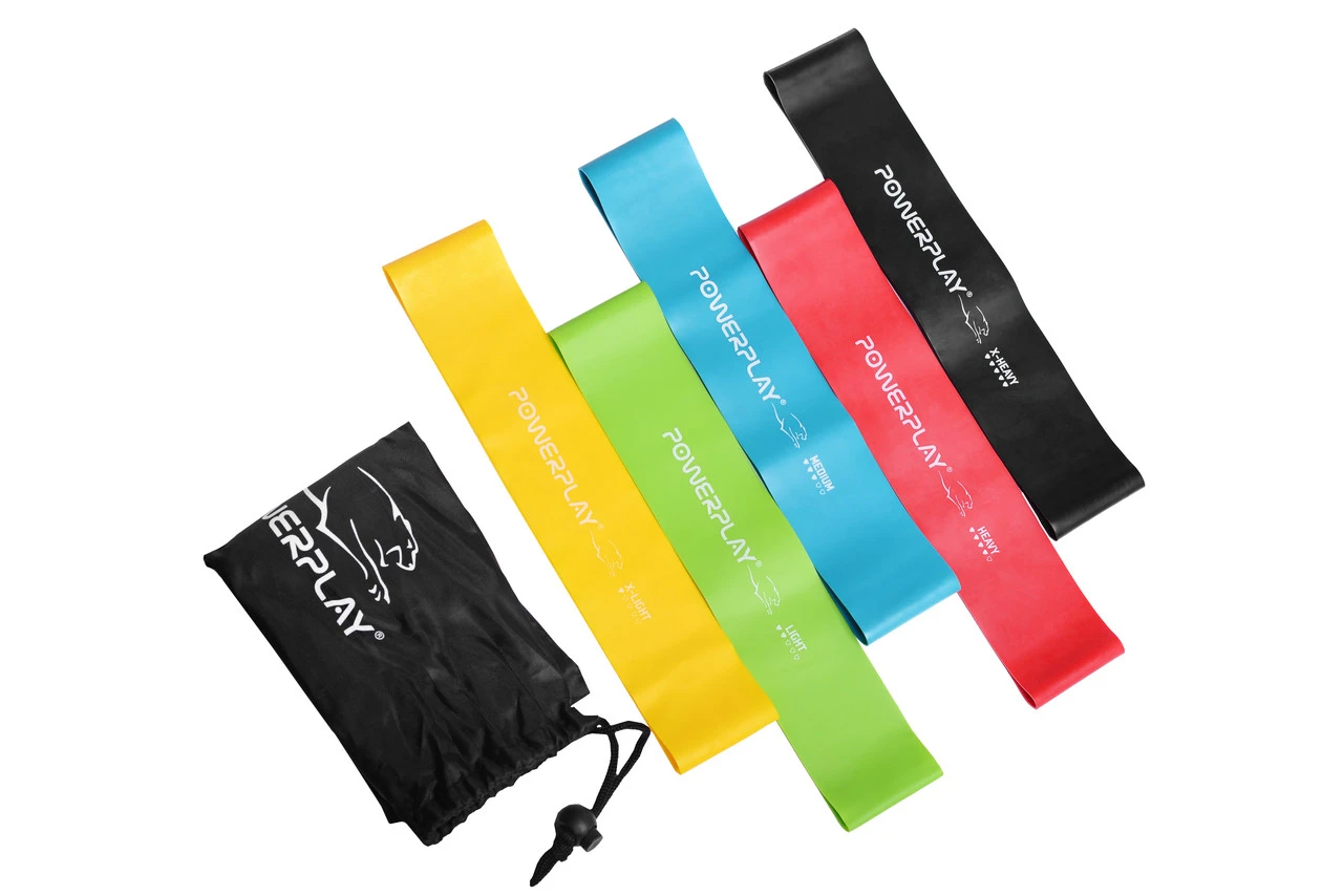 Резинки для фітнесу PowerPlay 4113 Mini Power Band Set набір із 5 шт.  (від 1 до 20 кг) — фото 7