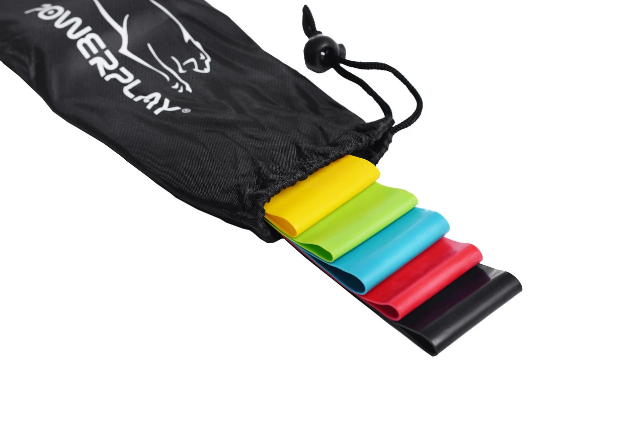 Резинки для фітнесу PowerPlay 4113 Mini Power Band Set набір із 5 шт.  (від 1 до 20 кг) — фото 8