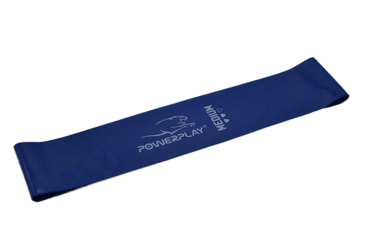 Резинка для фітнесу PowerPlay 4114 Mini Power Band 1мм. Medium Сіня (7.5 кг) — фото 4