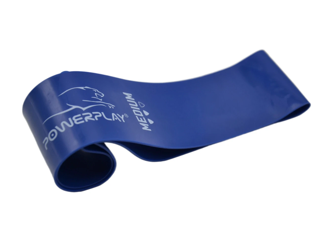 Резинка для фітнесу PowerPlay 4114 Mini Power Band 1мм. Medium Сіня (7.5 кг) — фото 5