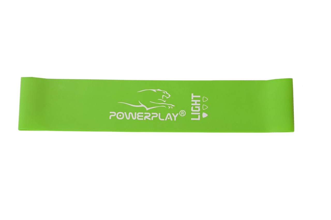 Резинка для фітнесу PowerPlay 4114 Mini Power Band 0.8мм. Light Зелена (5.5 кг) — фото 3