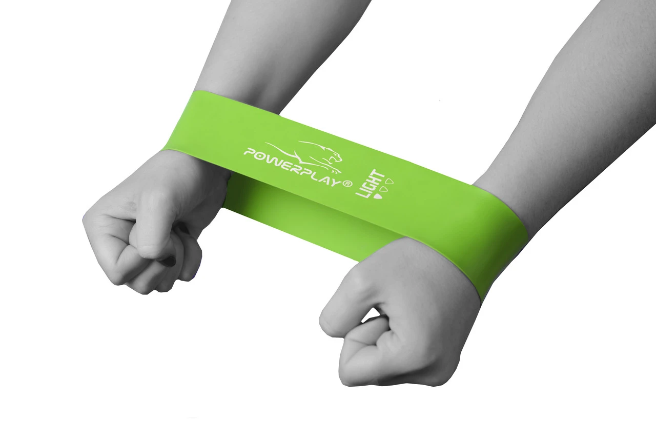 Резинка для фітнесу PowerPlay 4114 Mini Power Band 0.8мм. Light Зелена (5.5 кг) — фото 6