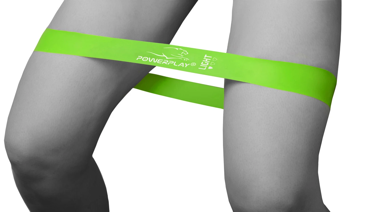 Резинка для фітнесу PowerPlay 4114 Mini Power Band 0.8мм. Light Зелена (5.5 кг) — фото 7