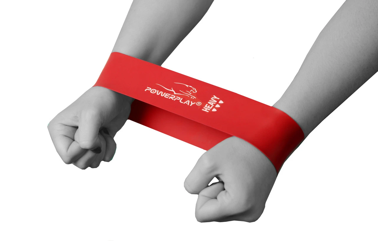 Резинка для фітнесу PowerPlay 4114 Mini Power Band 1.2мм. Heavy Червона (11 кг) — фото 5