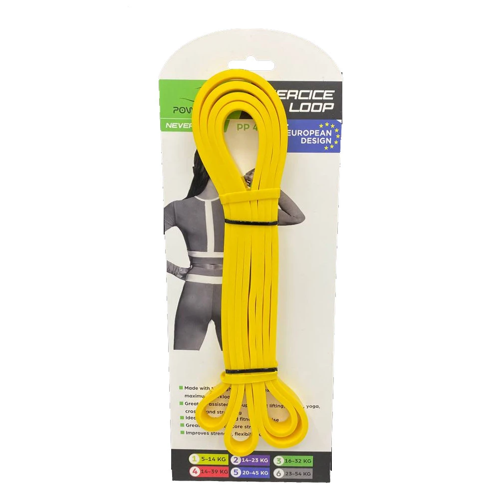 Еспандер-петля (гумка для фітнесу і кроссфіту) PowerPlay 4115 Power Band Light Жовта (5-14kg) — фото 11