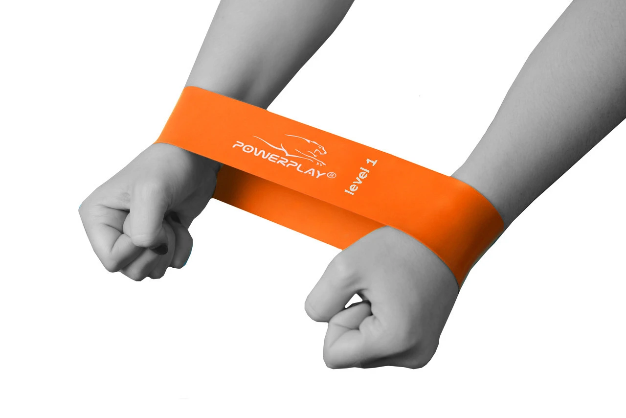 Резинка для фітнесу PowerPlay 4140 Level 1 Stretch Band (1-5 кг.) Помаранчева — фото 8