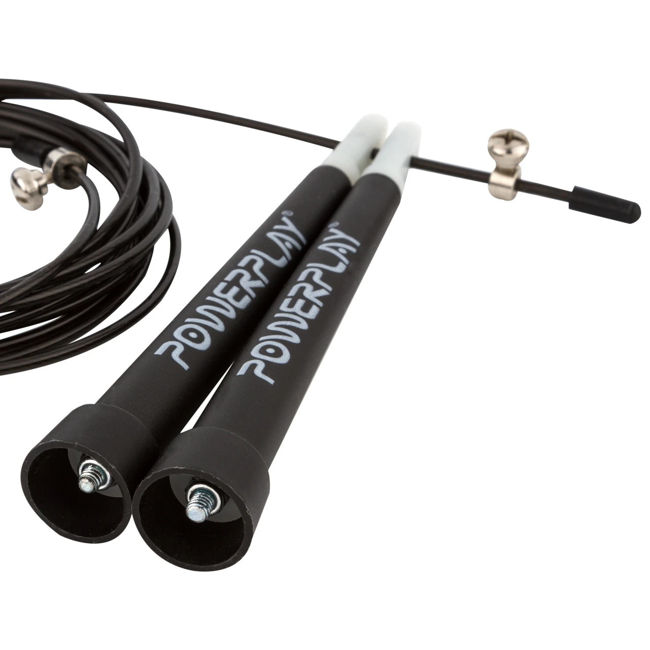 Скакалка швидкісна PowerPlay 4202 Ultra Speed Rope Чорна (2,9m.) — фото 7