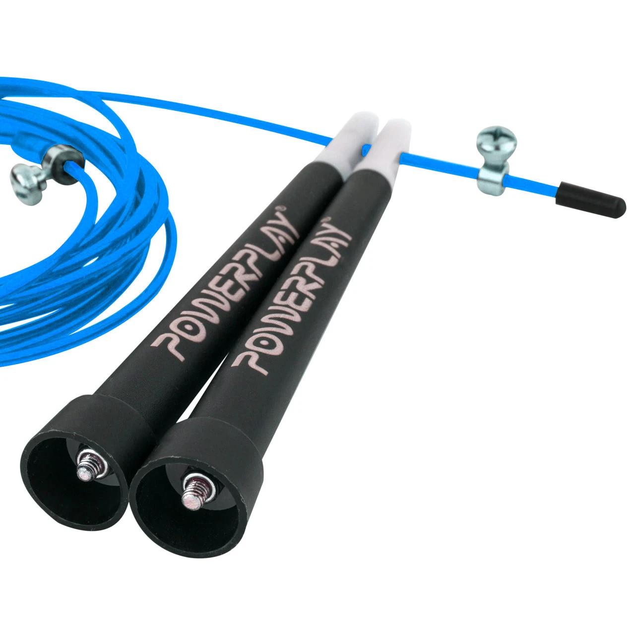Скакалка швидкісна PowerPlay 4202 Ultra Speed Rope Синя (2,9m.) — фото 4