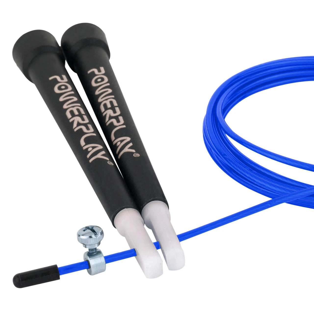 Скакалка швидкісна PowerPlay 4202 Ultra Speed Rope Синя (2,9m.) — фото 5