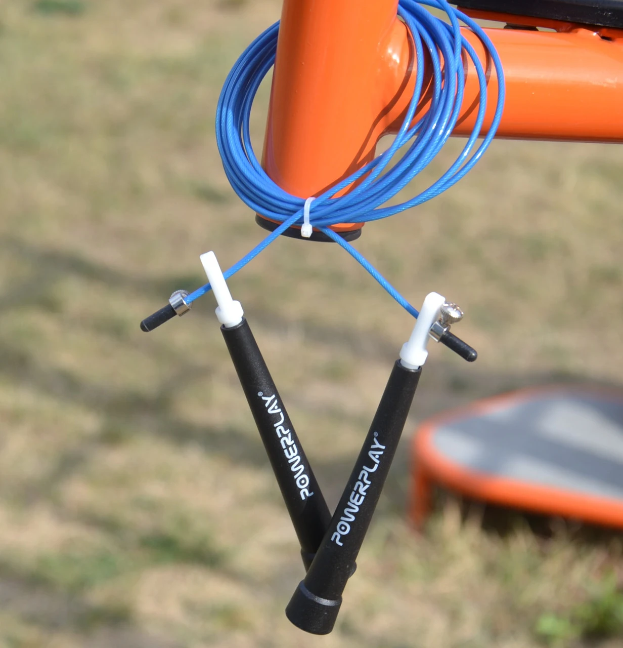 Скакалка швидкісна PowerPlay 4202 Ultra Speed Rope Синя (2,9m.) — фото 9