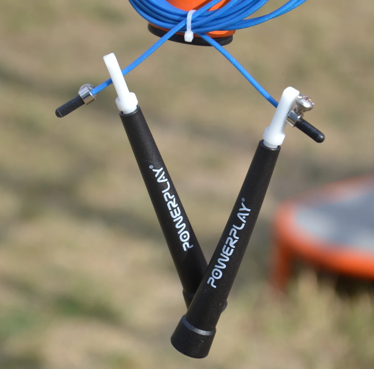 Скакалка швидкісна PowerPlay 4202 Ultra Speed Rope Синя (2,9m.) — фото 10