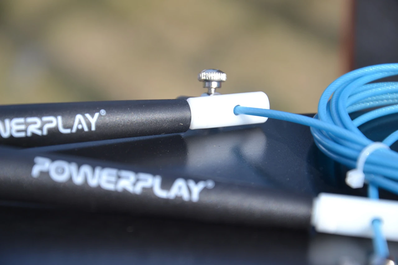 Скакалка швидкісна PowerPlay 4202 Ultra Speed Rope Бірюзова (2,9m.) — фото 12
