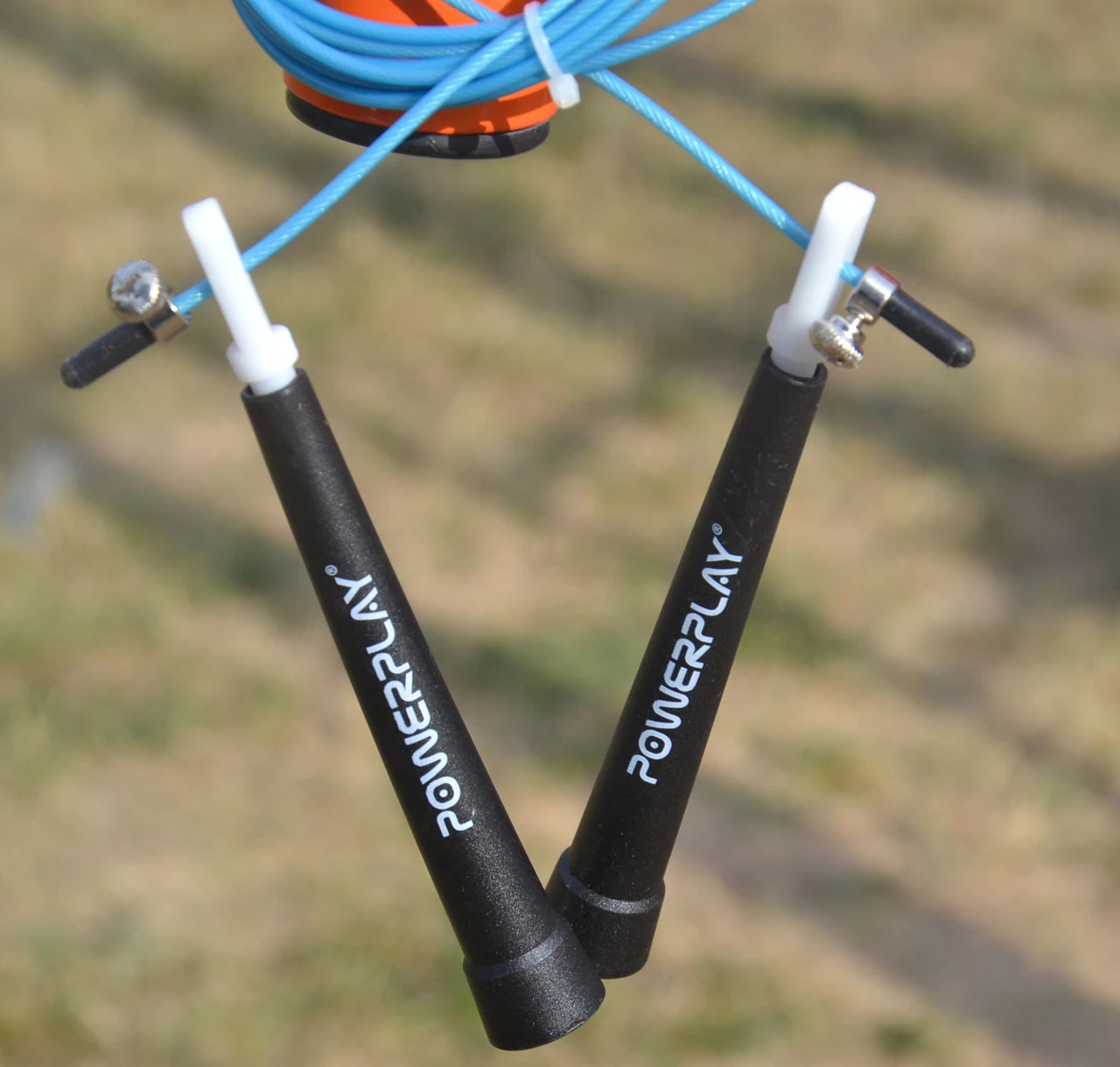 Скакалка швидкісна PowerPlay 4202 Ultra Speed Rope Бірюзова (2,9m.) — фото 9