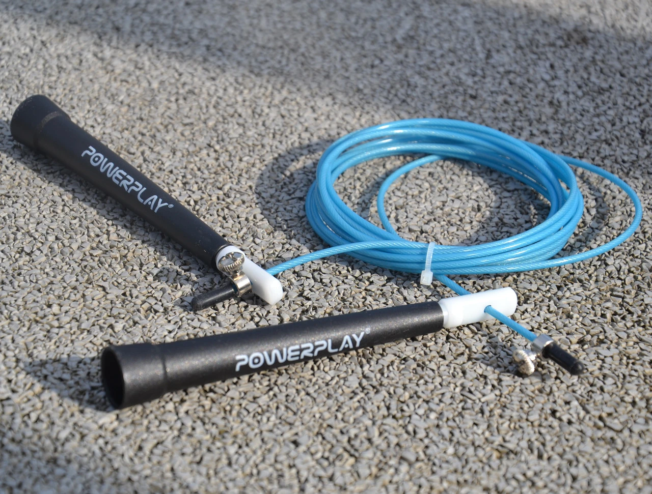 Скакалка швидкісна PowerPlay 4202 Ultra Speed Rope Бірюзова (2,9m.) — фото 11