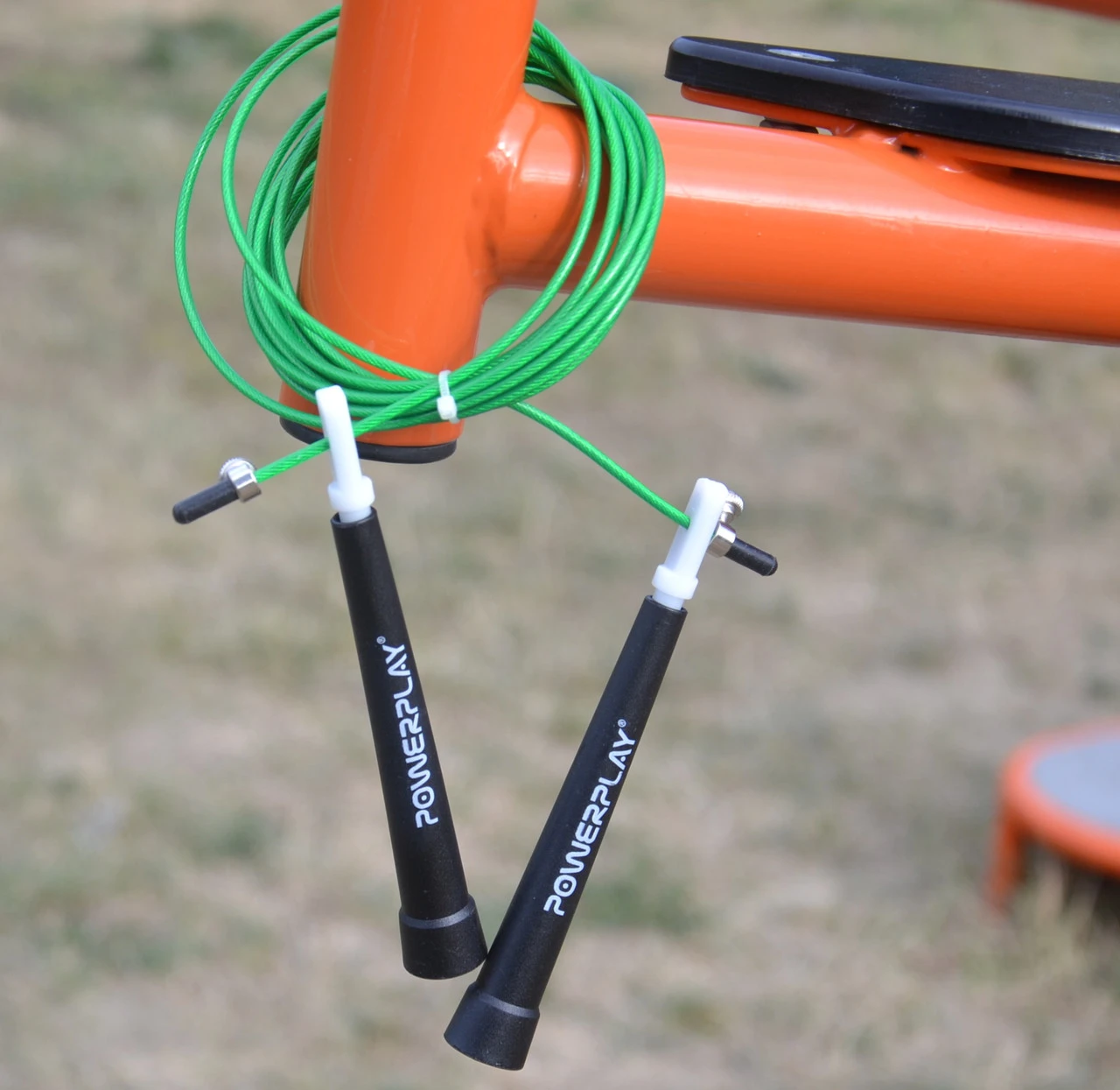 Скакалка швидкісна PowerPlay 4202 Ultra Speed Rope Зелена (2,9m.) — фото 8