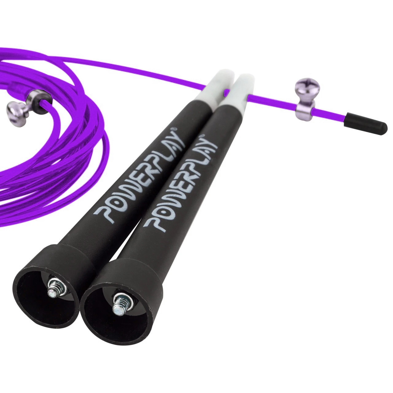 Скакалка швидкісна PowerPlay 4202 Ultra Speed Rope Фіолетова (2,9m.) — фото 4
