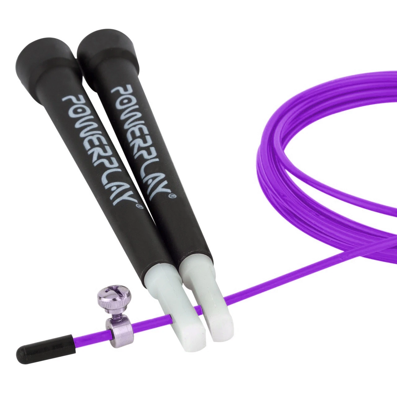 Скакалка швидкісна PowerPlay 4202 Ultra Speed Rope Фіолетова (2,9m.) — фото 5