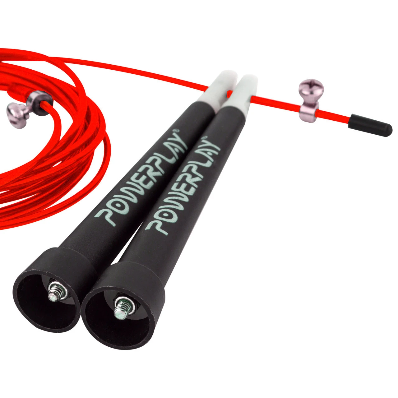 Скакалка швидкісна PowerPlay 4202 Ultra Speed Rope Червона (2,9m.) — фото 3