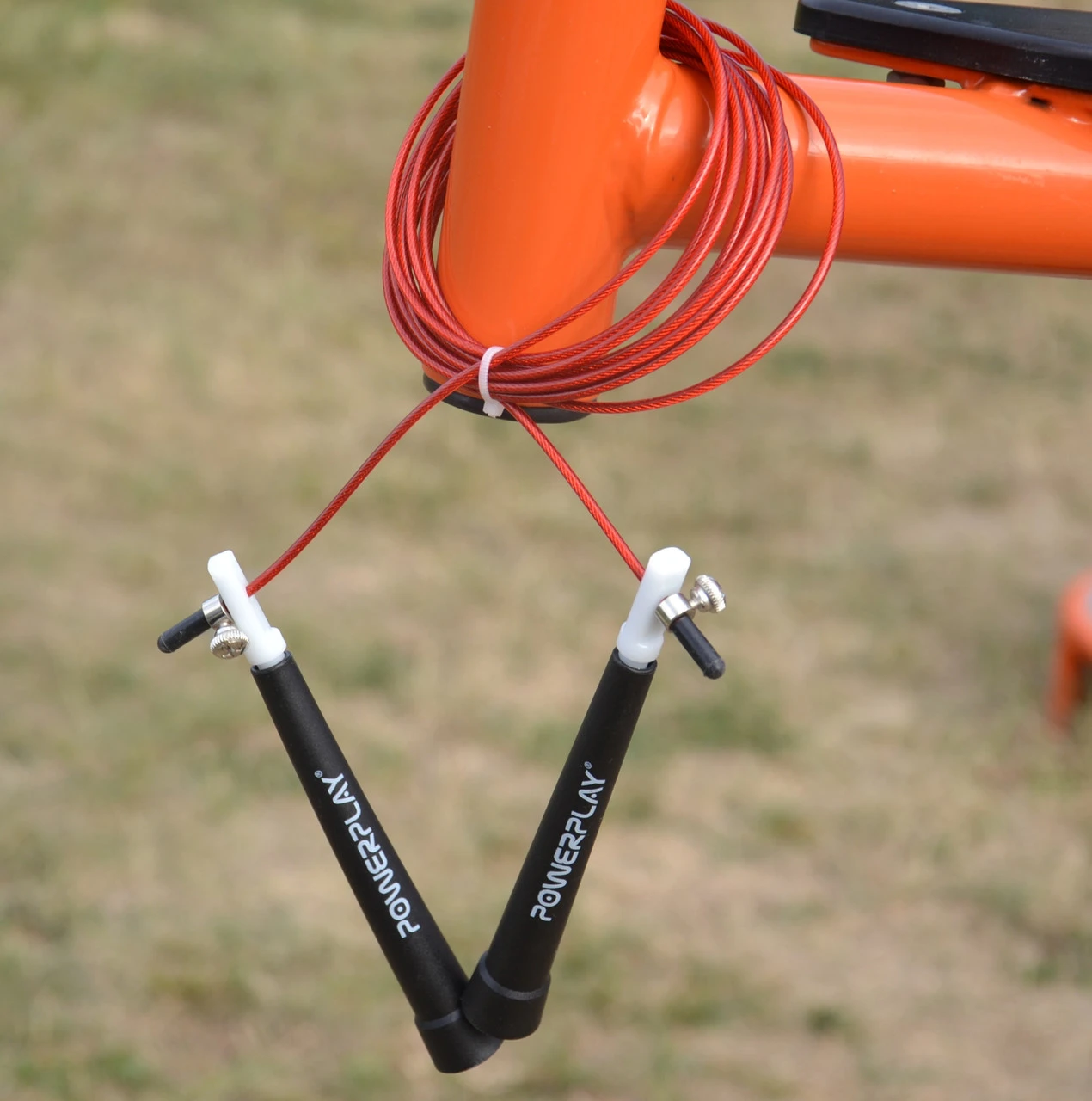 Скакалка швидкісна PowerPlay 4202 Ultra Speed Rope Червона (2,9m.) — фото 7