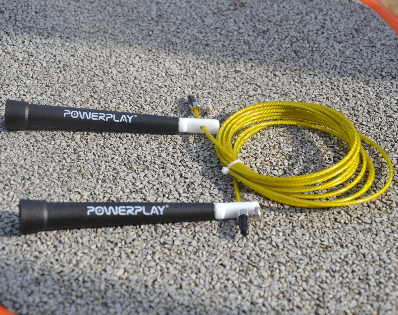 Скакалка швидкісна PowerPlay 4202 Ultra Speed Rope Жовта (2,9m.) — фото 12