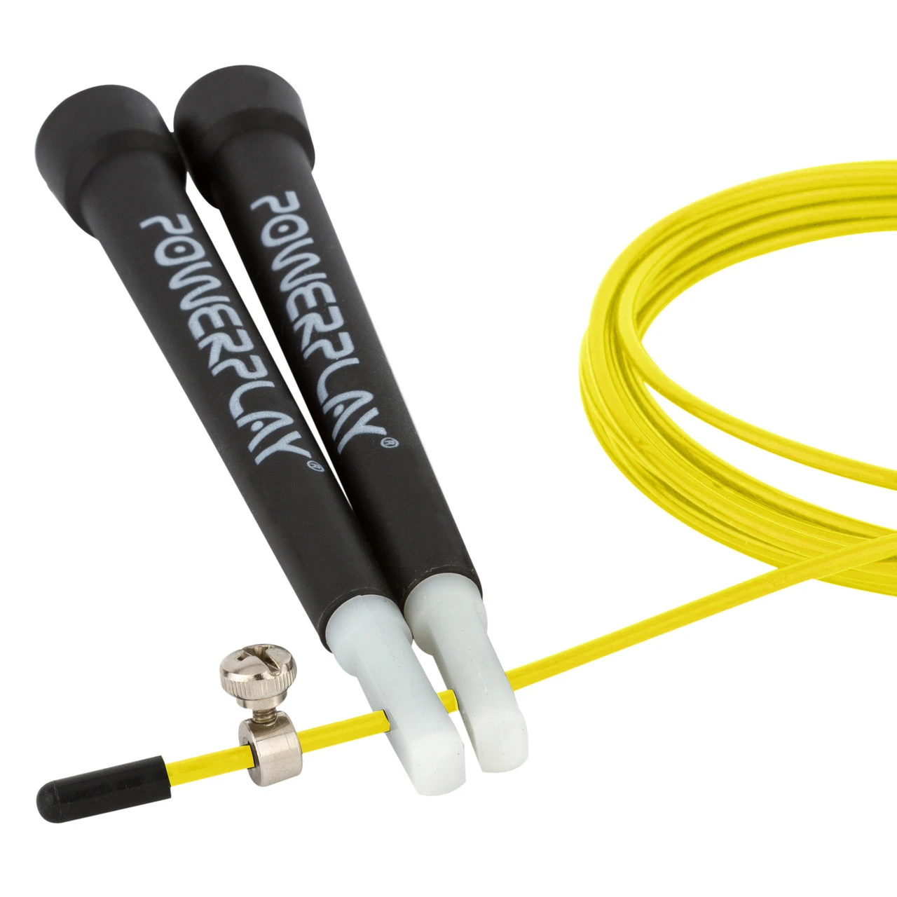 Скакалка швидкісна PowerPlay 4202 Ultra Speed Rope Жовта (2,9m.) — фото 4