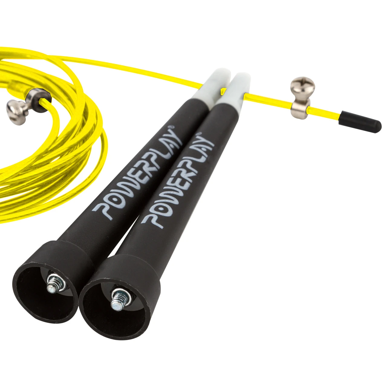 Скакалка швидкісна PowerPlay 4202 Ultra Speed Rope Жовта (2,9m.) — фото 5