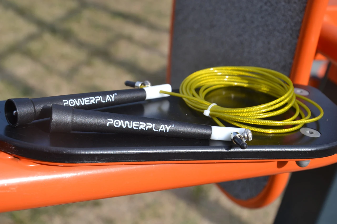 Скакалка швидкісна PowerPlay 4202 Ultra Speed Rope Жовта (2,9m.) — фото 9