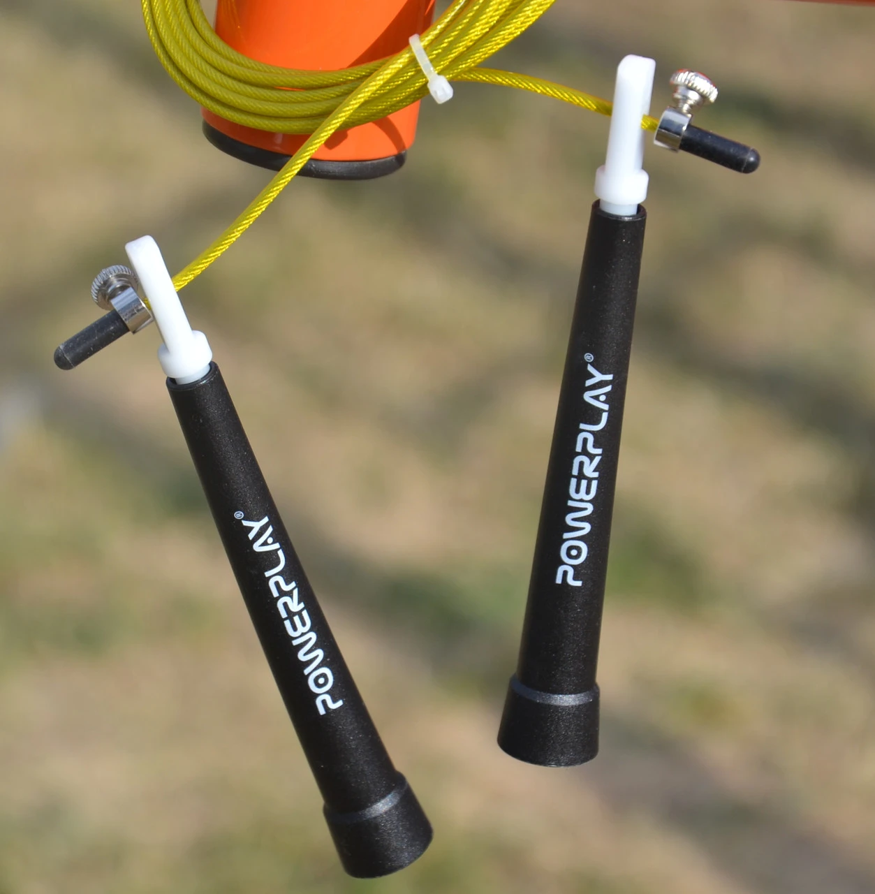 Скакалка швидкісна PowerPlay 4202 Ultra Speed Rope Жовта (2,9m.) — фото 10