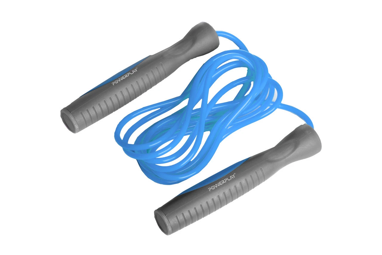 Скакалка PowerPlay 4204 Classic Jump Rope Блакитна (2,7m.) — фото 3