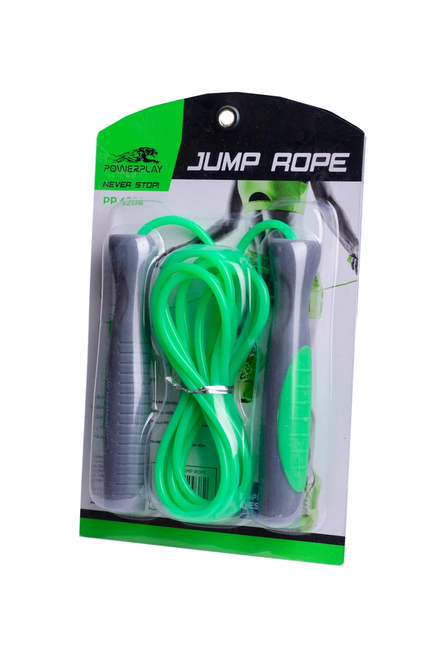 Скакалка PowerPlay 4204 Classic Jump Rope Зелена (2,7m.) — фото 11