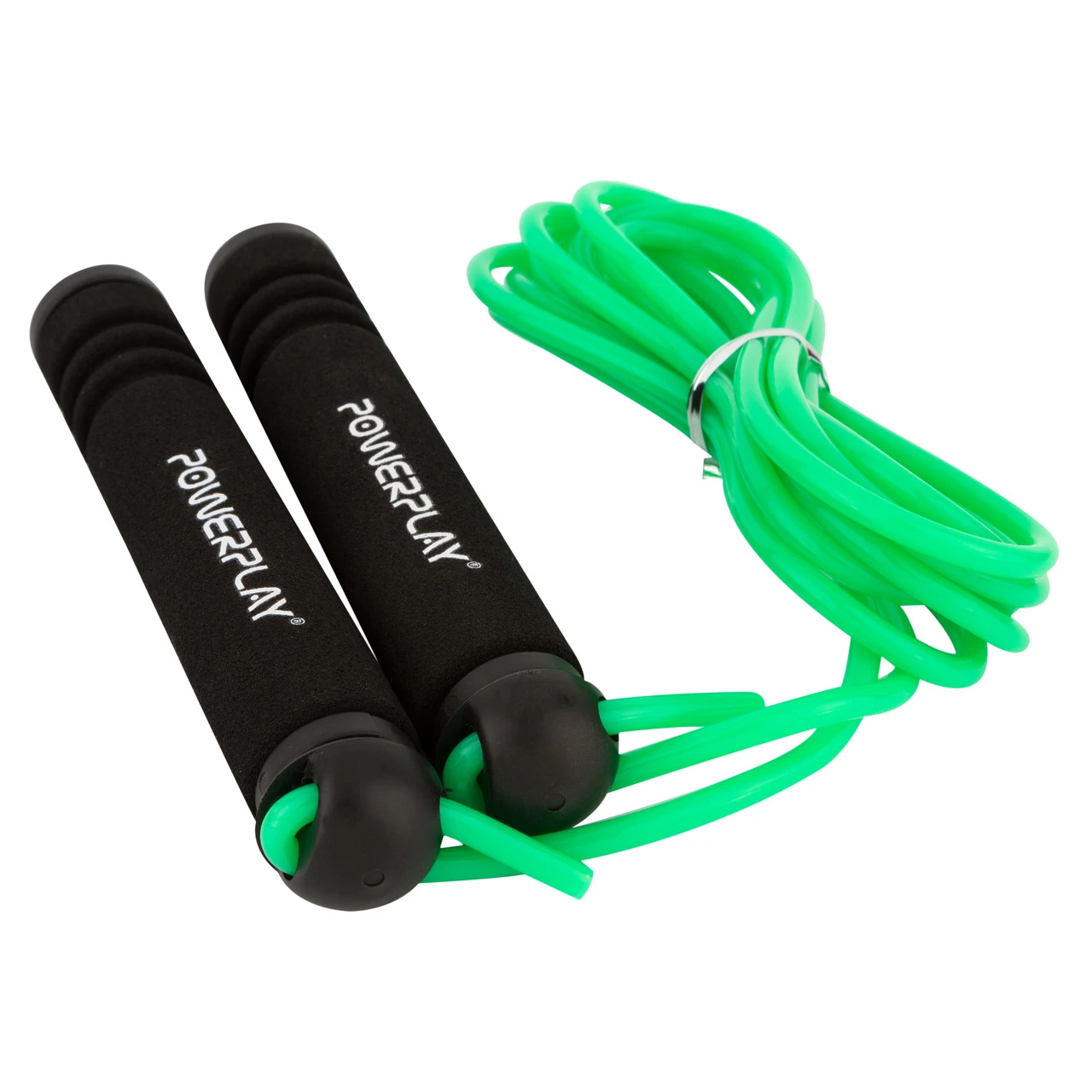 Скакалка PowerPlay 4205 Classic Plus Jump Rope Зелена (2,7m.) — фото 3