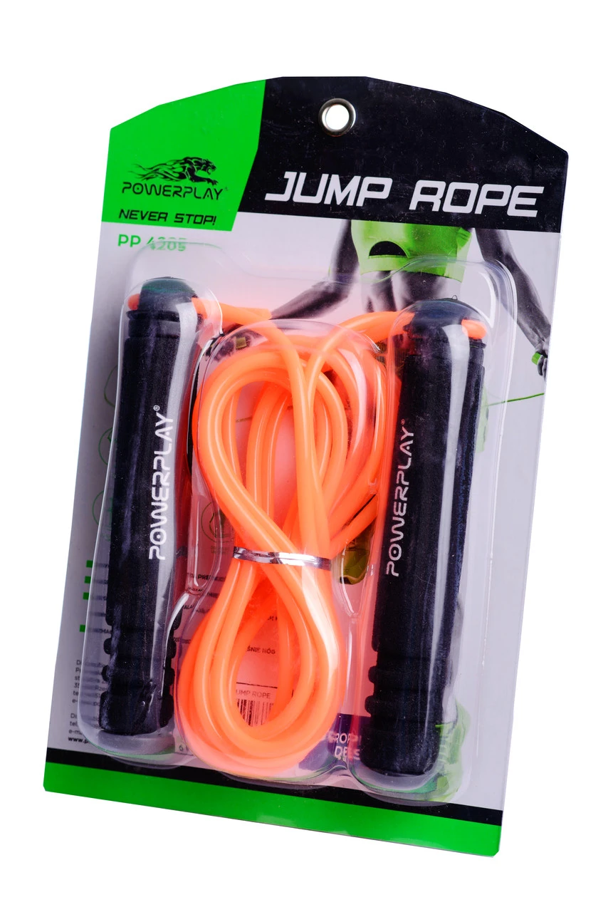 Скакалка PowerPlay 4205 Classic Plus Jump Rope Помаранчева (2,7m.) — фото 12