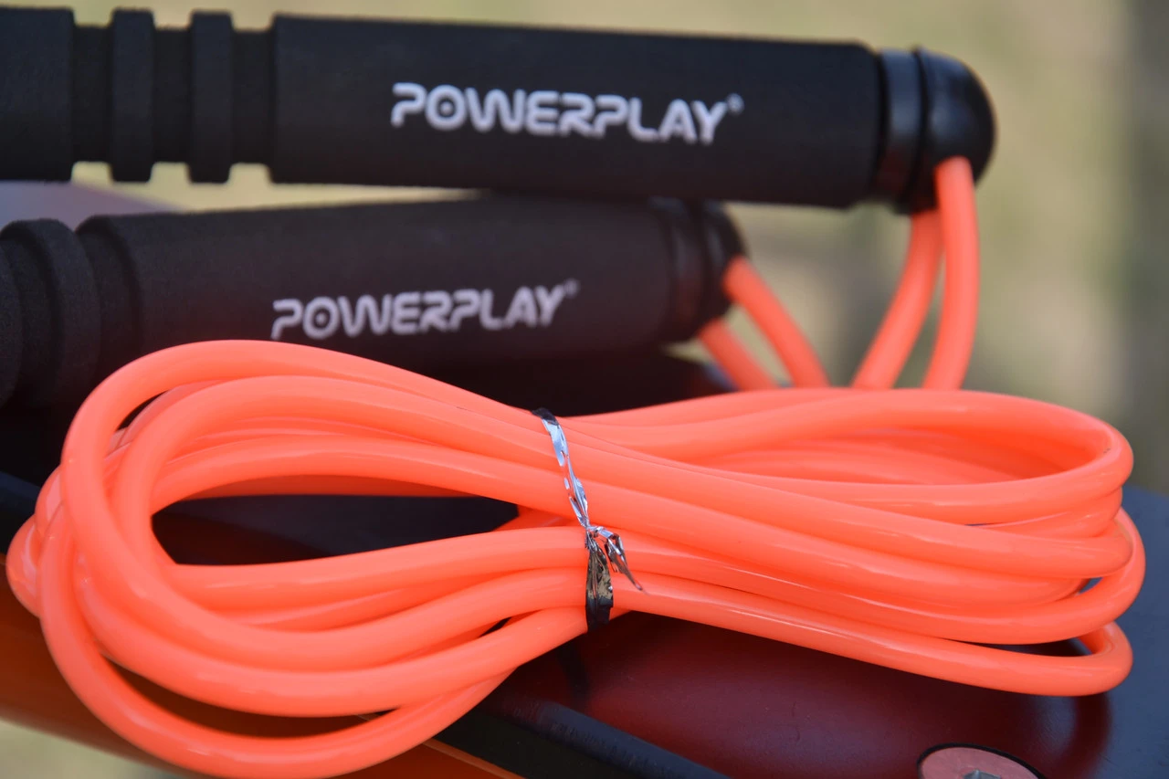 Скакалка PowerPlay 4205 Classic Plus Jump Rope Помаранчева (2,7m.) — фото 11