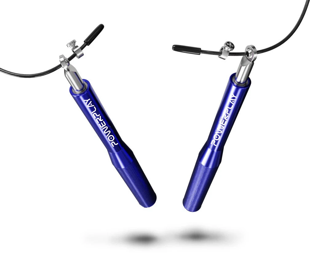 Скакалка швидкісна на підшипниках алюмінієва PowerPlay 4207 Elite Jump Rope Синя (3m.) — фото 4