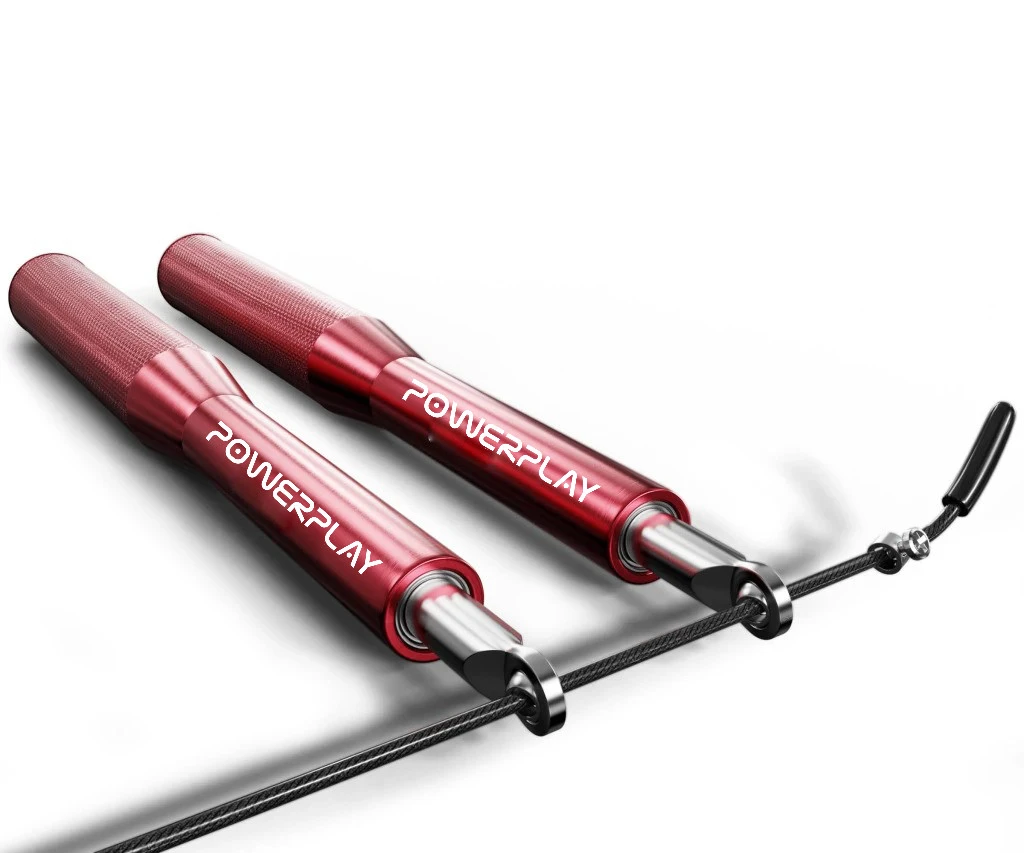Скакалка швидкісна на підшипниках алюмінієва PowerPlay 4207 Elite Jump Rope Червона (3m.) — фото 3