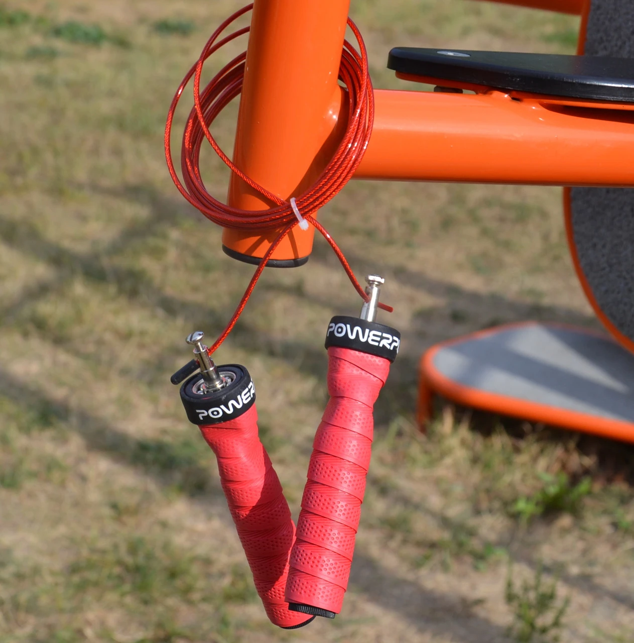 Скакалка швидкісна на підшипниках PowerPlay 4208 Fitness Jump Rope Червона (3m.) — фото 5