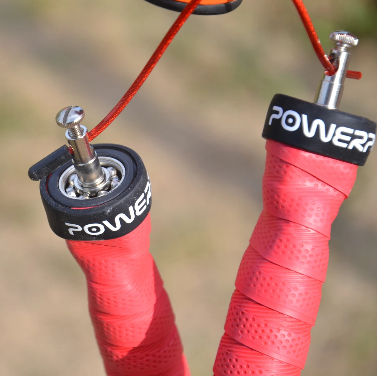 Скакалка швидкісна на підшипниках PowerPlay 4208 Fitness Jump Rope Червона (3m.) — фото 7