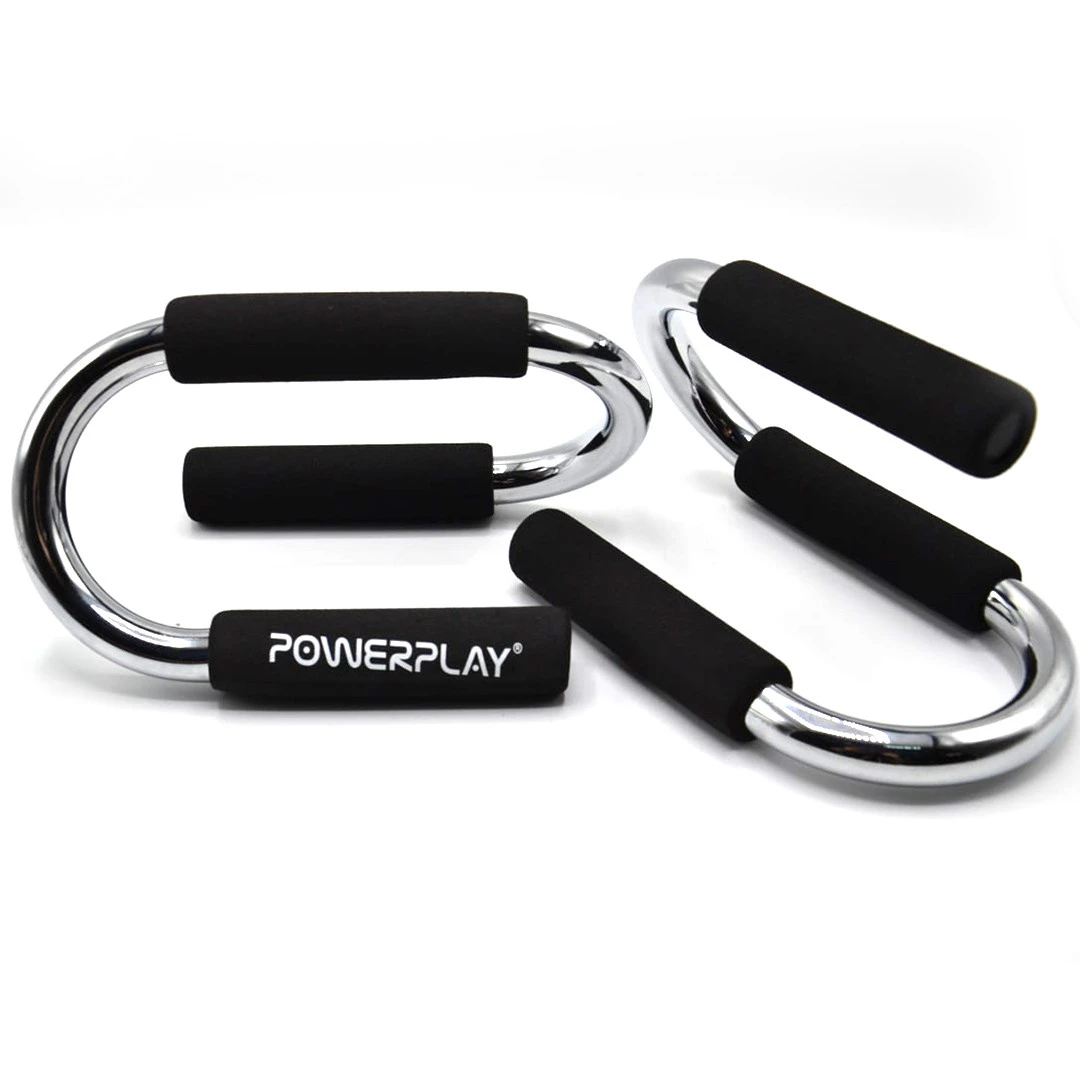 Упори для віджимань PowerPlay 4318 Push-Up Bars Stell металеві (S-подібні) — фото 3