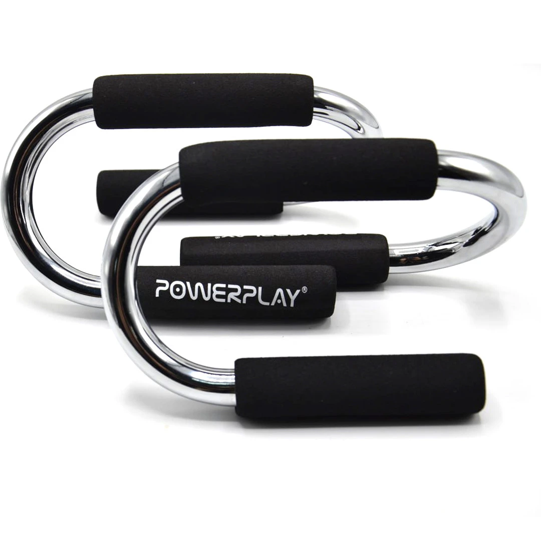 Упори для віджимань PowerPlay 4318 Push-Up Bars Stell металеві (S-подібні) — фото 4