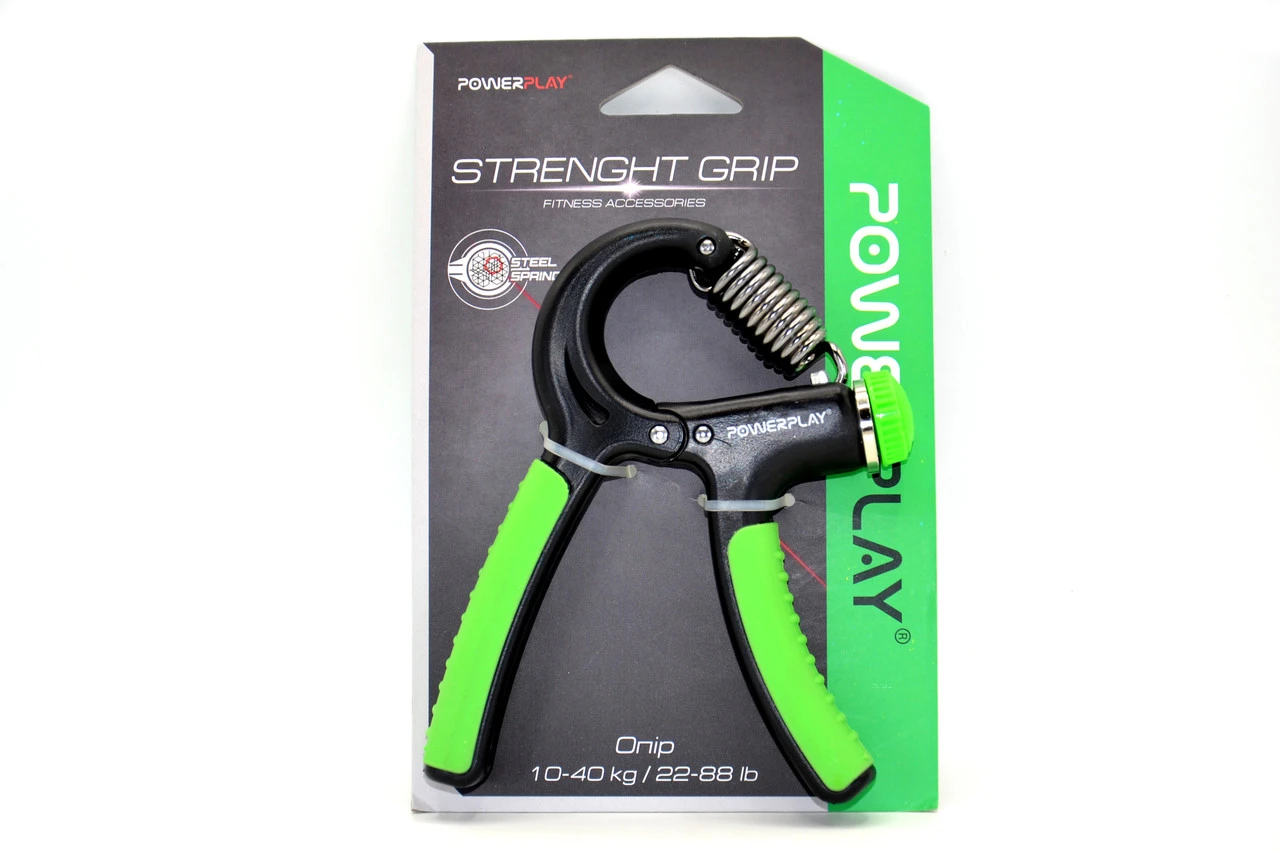 Еспандер кистьовий PowerPlay PP-4323 з регульованим навантаженням 10-40 кг. Strength Grip Чорно-зелений — фото 10