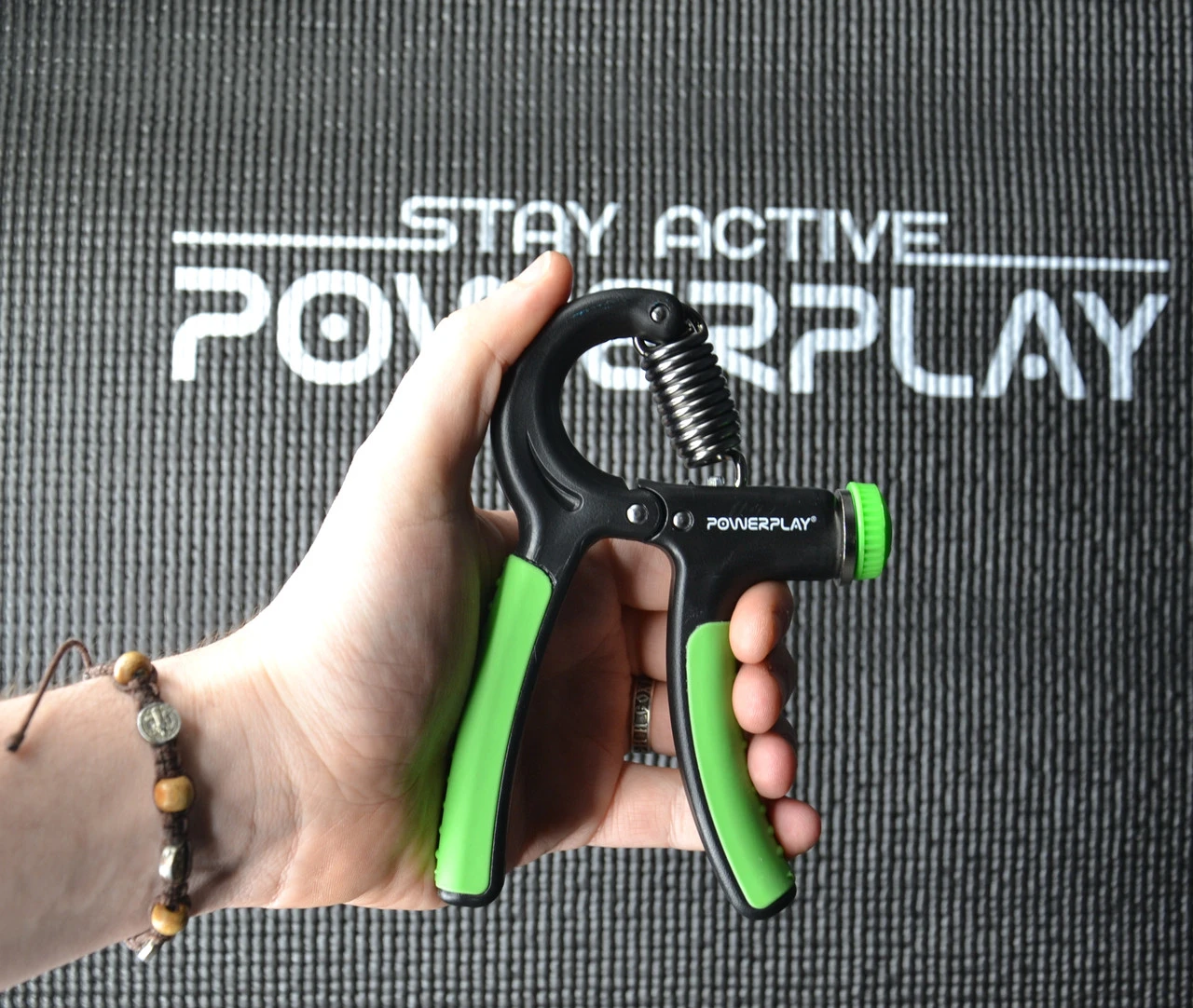 Еспандер кистьовий PowerPlay PP-4323 з регульованим навантаженням 10-40 кг. Strength Grip Чорно-зелений — фото 6