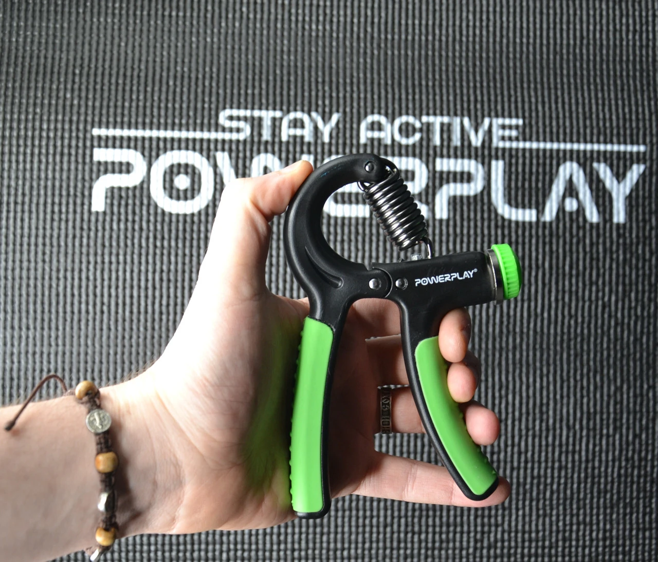 Еспандер кистьовий PowerPlay PP-4323 з регульованим навантаженням 10-40 кг. Strength Grip Чорно-зелений — фото 8
