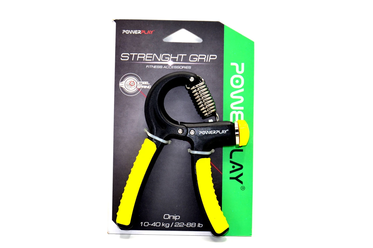 Еспандер кистьовий PowerPlay PP-4323 з регульованим навантаженням 10-40 кг. Strength Grip Чорно-жовтий — фото 10
