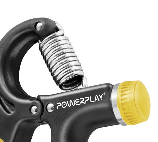 Еспандер кистьовий PowerPlay PP-4323 з регульованим навантаженням 10-40 кг. Strength Grip Чорно-жовтий — фото 3